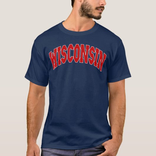 Wisconsin Throwback Design Classic T-shirt (Voorkant)