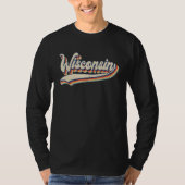 Wisconsin  Throwback Vintage Classic T-shirt (Voorkant)
