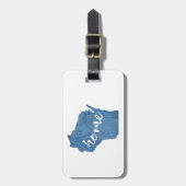 Wisconsin Thuis Houtnerf Bagagelabel (Voorkant verticaal)