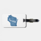 Wisconsin Thuis Houtnerf Bagagelabel (Achterkant horizontaal)