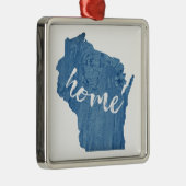 Wisconsin Thuis Houtnerf Metalen Ornament (Rechts)
