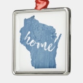 Wisconsin Thuis Houtnerf Metalen Ornament (Links)