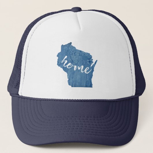 Wisconsin Thuis Houtnerf Trucker Pet (Voorkant)
