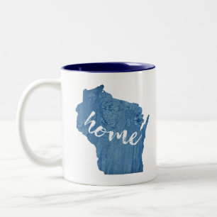 Wisconsin Thuis Houtnerf Tweekleurige Koffiemok