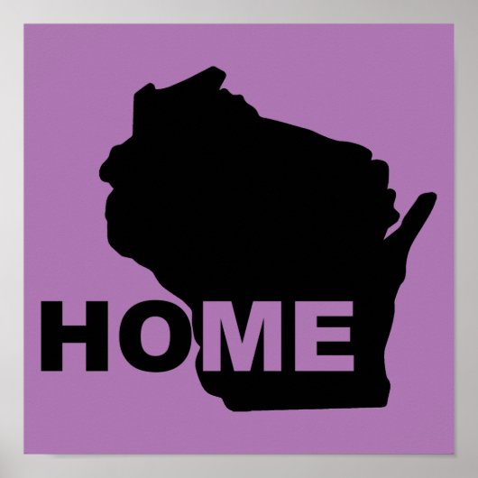 Wisconsin Thuis Weg Van Poster Staat Bord (Voorkant)