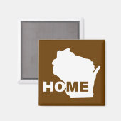 Wisconsin Thuis Weg Van Staat Koelkastmagneet Magneet (Voorkant / Achterkant)