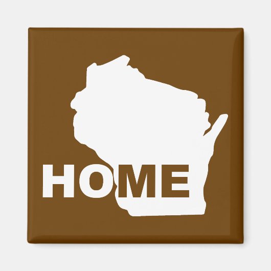 Wisconsin Thuis Weg Van Staat Koelkastmagneet Magneet (Voorkant)