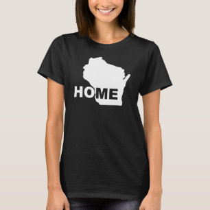 Wisconsin Thuis Weg Van Staat T-Shirt Tees