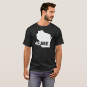 Wisconsin Thuis Weg Van Staat T-Shirt Tees (Voorkant volledig)