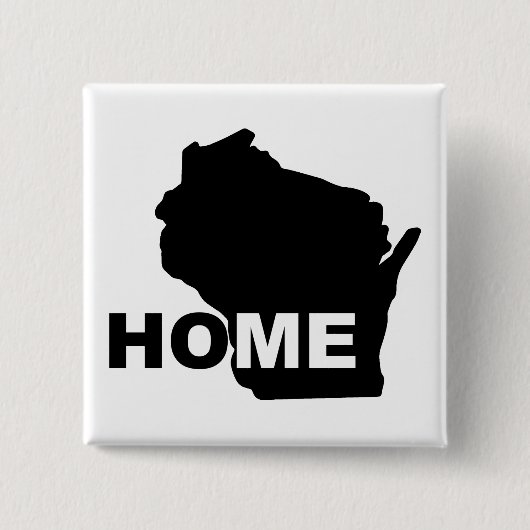 Wisconsin Thuis Weg Van State Knop Badge Speld Vierkante Button 5,1 Cm (Voorkant)