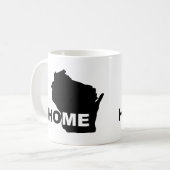 Wisconsin Thuis Weg Van State Mok of Reisbeker (Voorkant links)