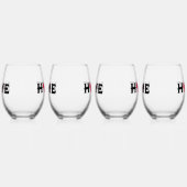 Wisconsin Thuis Wijnglas Zonder Voet (Links)