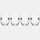 Wisconsin Thuis Wijnglas Zonder Voet (Rechts)