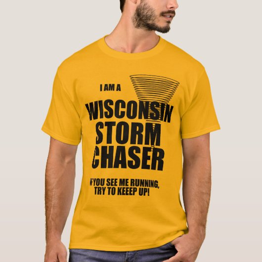 Wisconsin Tornado Storm Chaser T-shirt (Voorkant)