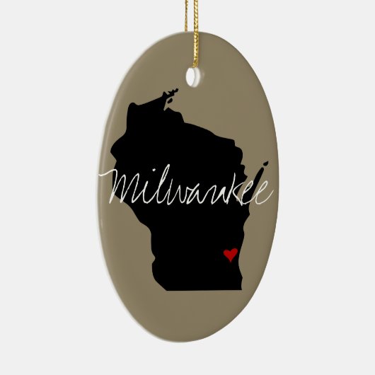Wisconsin Town Keramisch Ornament (Rechts)