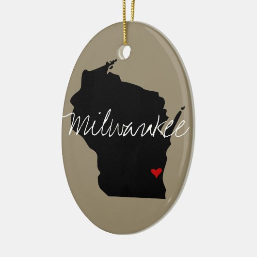 Wisconsin Town Keramisch Ornament (Links)