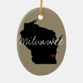 Wisconsin Town Keramisch Ornament (Voorkant)