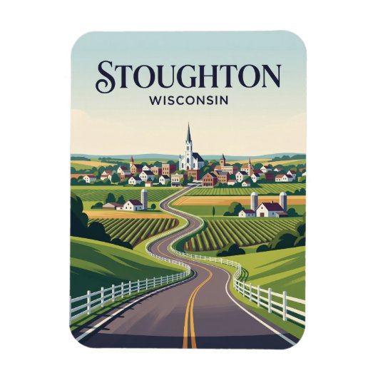 Wisconsin Town USA Magneet (Verticaal)