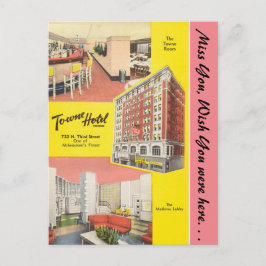 Wisconsin, Towne Hotel, Milwaukee Briefkaart