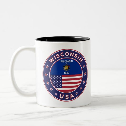 Wisconsin Tweekleurige Koffiemok (Links)