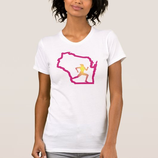 Wisconsin uitvoeren - T-shirt runnen (Voorkant)