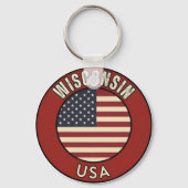 Wisconsin United States of America  Sleutelhanger (Voorkant)