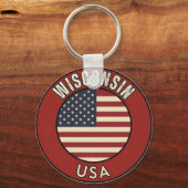 Wisconsin United States of America  Sleutelhanger (Voorkant)