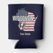 Wisconsin United States State Map  USA Blikjeskoeler (Voorkant)