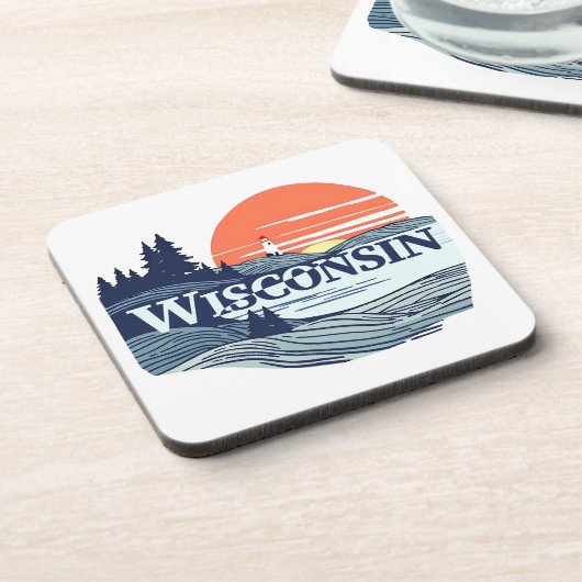 Wisconsin Verenigde Staten Bier Onderzetter (Linkerzijde)