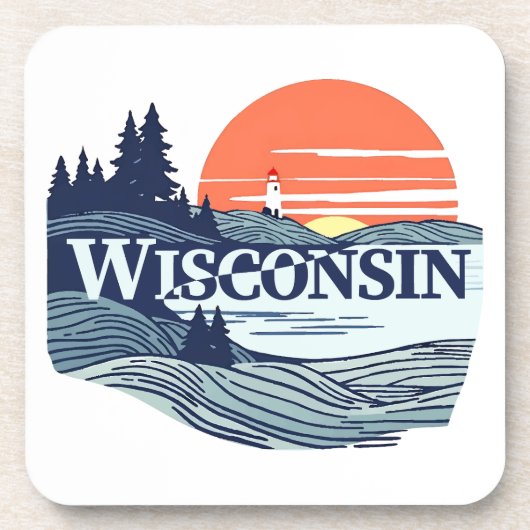 Wisconsin Verenigde Staten Bier Onderzetter (Voorkant)