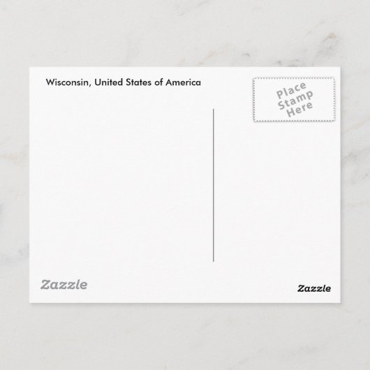 Wisconsin, Verenigde Staten Briefkaart (Achterkant)
