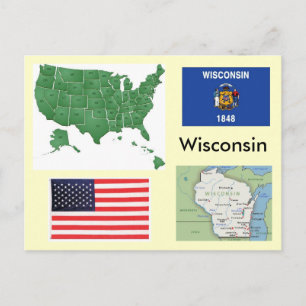 Wisconsin, Verenigde Staten Briefkaart