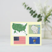 Wisconsin, Verenigde Staten Briefkaart (Staand voorkant)