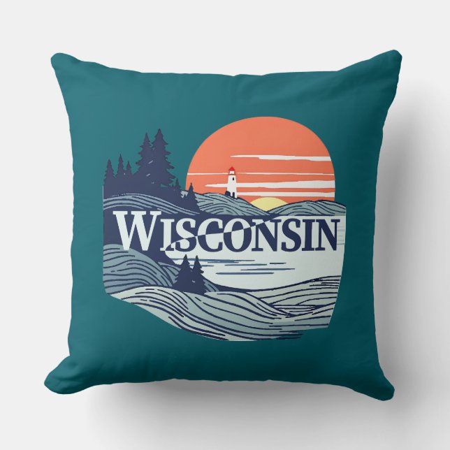 Wisconsin Verenigde Staten Kussen (Voorkant)