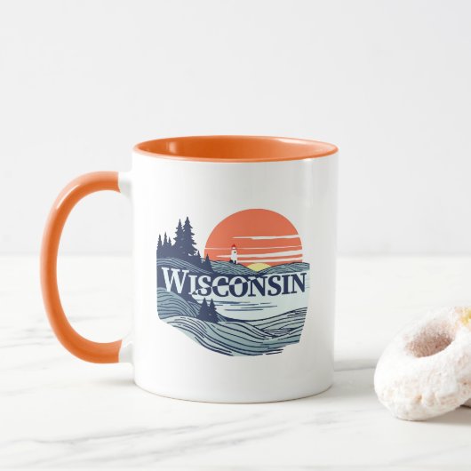 Wisconsin Verenigde Staten Mok (Met donut)