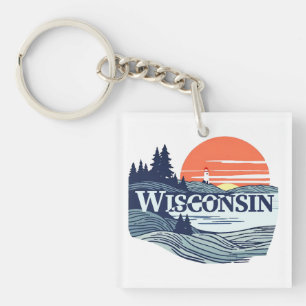 Wisconsin Verenigde Staten Sleutelhanger
