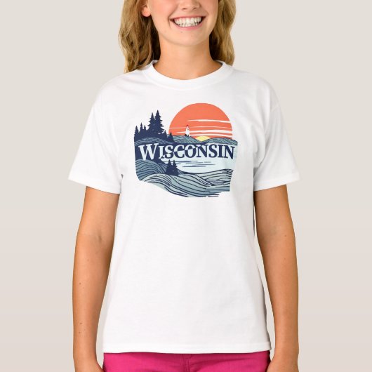 Wisconsin Verenigde Staten T-shirt (Voorkant)