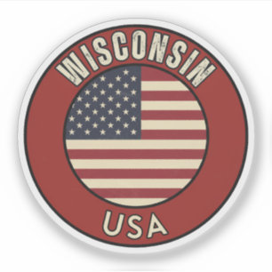 Wisconsin Verenigde Staten van Amerika  Sticker