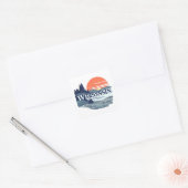 Wisconsin Verenigde Staten Vierkante Sticker (Envelop)
