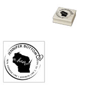 Wisconsin verhuis retouradres rubberstempel (Gestempeld)