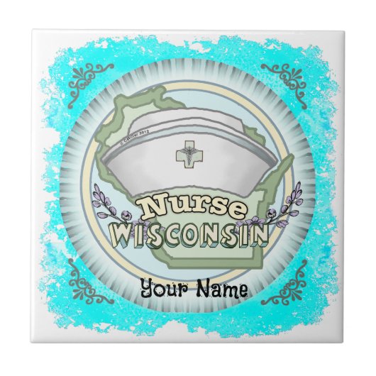 Wisconsin Verpleegster Tegeltje (Voorkant)
