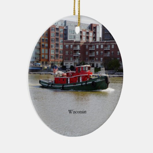 Wisconsin-versiering Keramisch Ornament (Rechts)