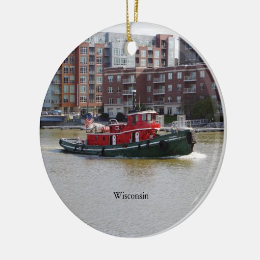 Wisconsin-versiering Keramisch Ornament (Links)