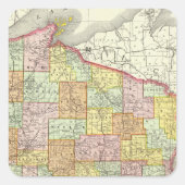 Wisconsin Vierkante Sticker (Voorkant)