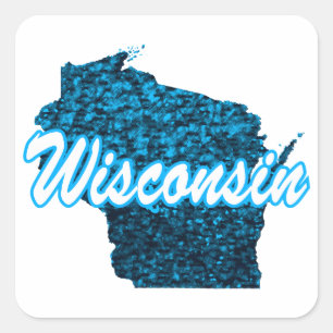 Wisconsin Vierkante Sticker