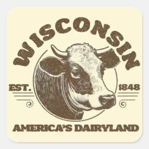  Wisconsin Vierkante Sticker