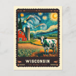 Wisconsin | Vincent van Gogh geïnspireerd Briefkaart<br><div class="desc">Ontdek de betoverende mix van de natuurlijke landschappen van Wisconsin met de iconische kunststijl van Vincent van Gogh in onze "Wisconsin | Vincent van Gogh Geïnspireerd Briefkaart". Dit briefkaart is een eerbetoon aan Wisconsin's schilderachtige schoonheid, opnieuw bedacht door de wervelende, levendige slagen van Van Goghs impressionistische techniek. Het vangt de...</div>