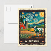 Wisconsin | Vincent van Gogh geïnspireerd Briefkaart (Voorkant / Achterkant)