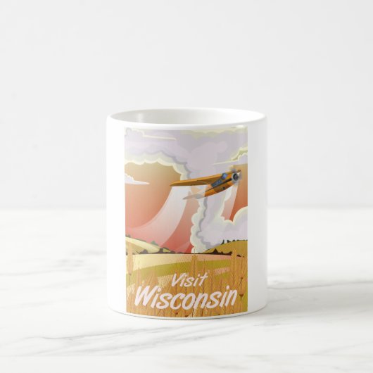 Wisconsin vintage reisposter koffiemok (Center)