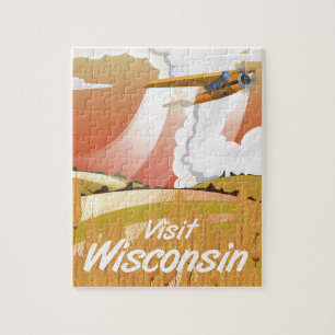 Wisconsin vintage reisposter legpuzzel